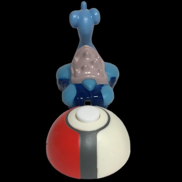 1999 Pokemon Blue Lapras Burger King Toy w/ Poke’ Launcher Nintendo Poke Ball - Picture 4 of 10